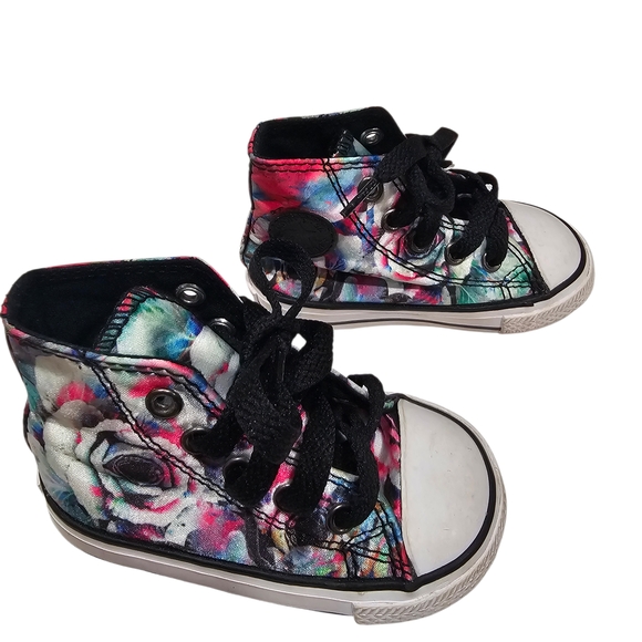 Converse Floral High Tops Flip Flop Sequin Slipper Girls Shoe Bundle Size 4 - Picture 2 of 6
